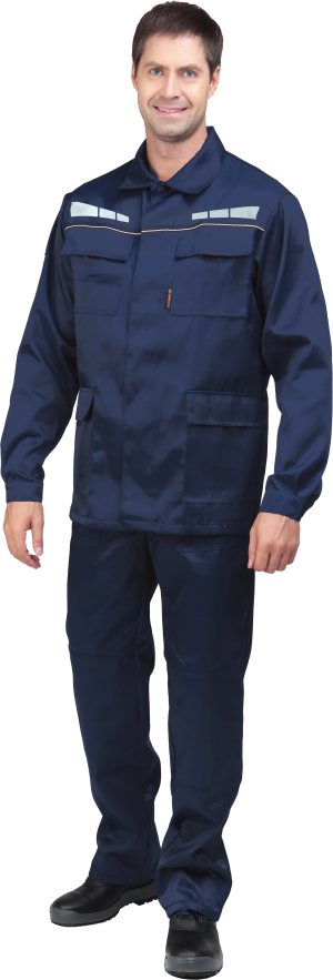 Костюм мужской ОПЕРАТОР от механических воздействий и ОПЗ (куртка, брюки), цвет темно-синий