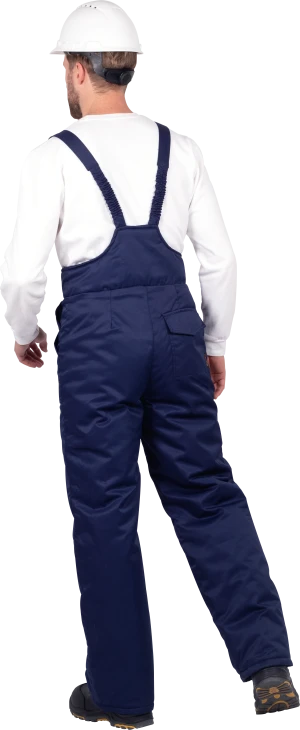 Костюм мужской СПЕЦ от пониженных температур воздуха, механических воздействий и ОПЗ  (куртка, брюки), темно-синий/василёк Кос 611