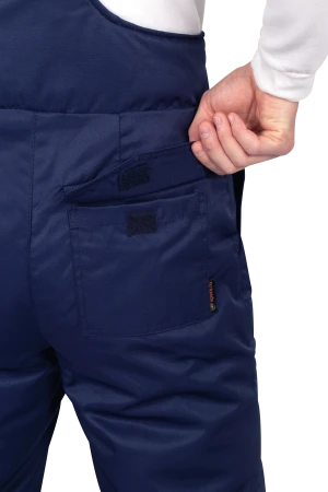 Костюм мужской СПЕЦ от пониженных температур воздуха, механических воздействий и ОПЗ  (куртка, брюки), темно-синий/василёк Кос 611