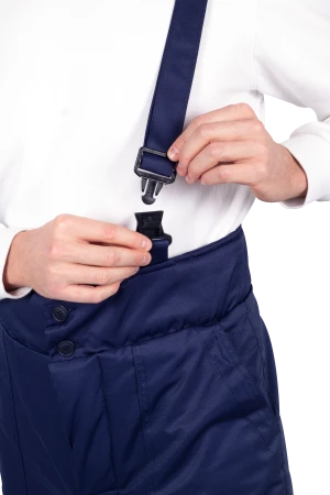 Костюм мужской СПЕЦ от пониженных температур воздуха, механических воздействий и ОПЗ  (куртка, брюки), темно-синий/василёк Кос 611