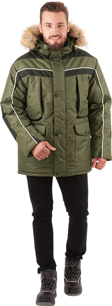 Куртка ДИКСОН зимняя, хаки-чёрный Кур 667