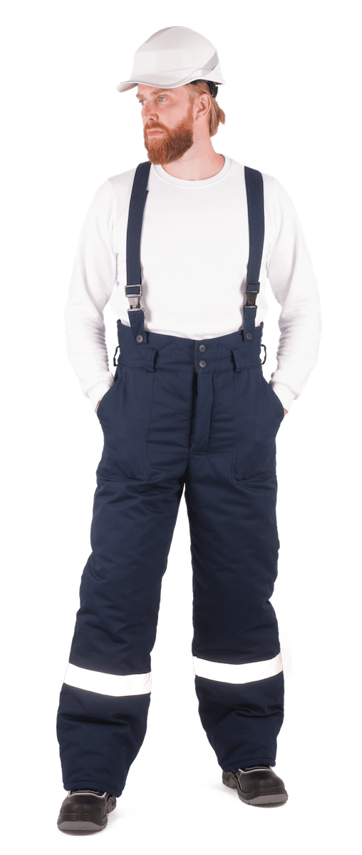 Костюм мужской СИБИРЬ от пониженных температур воздуха и ветра, механических воздействий и ОПЗ (куртка, брюки), темно-синий/красный Кос 912