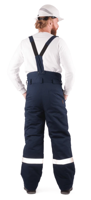 Костюм мужской СИБИРЬ от пониженных температур воздуха и ветра, механических воздействий и ОПЗ (куртка, брюки), темно-синий/красный Кос 912