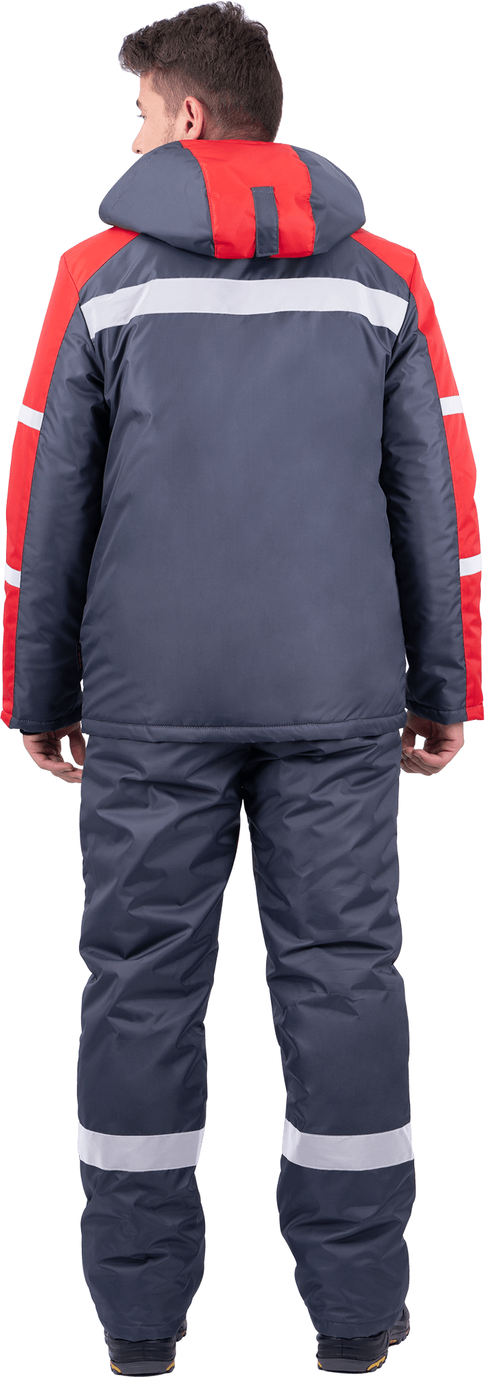 Костюм РОУД зимний, т/серый-красный Кос 488