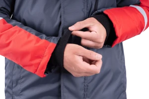 Костюм РОУД зимний, т/серый-красный Кос 488