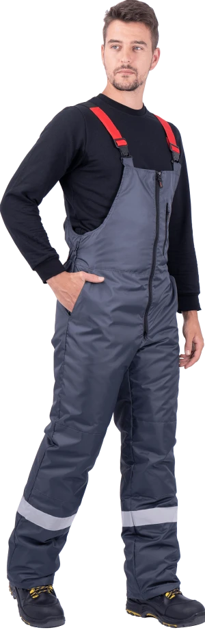 Костюм РОУД зимний, т/серый-красный Кос 488