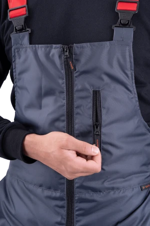 Костюм РОУД зимний, т/серый-красный Кос 488