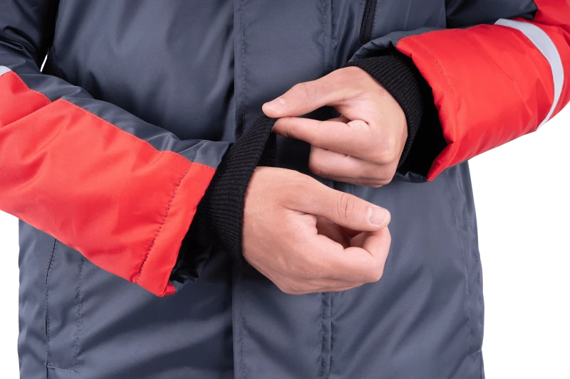 Костюм РОУД зимний, т/серый-красный Кос 488