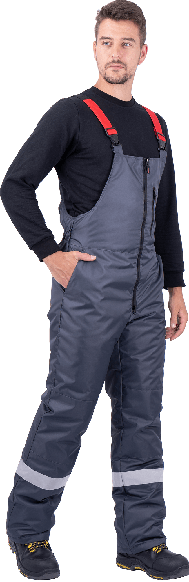 Костюм РОУД зимний, т/серый-красный Кос 488