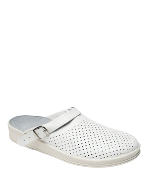 Сабо ПАВЕЛ, мужские нат. кожа ПВХ (белый) (арт.10-12-7) Саб 504