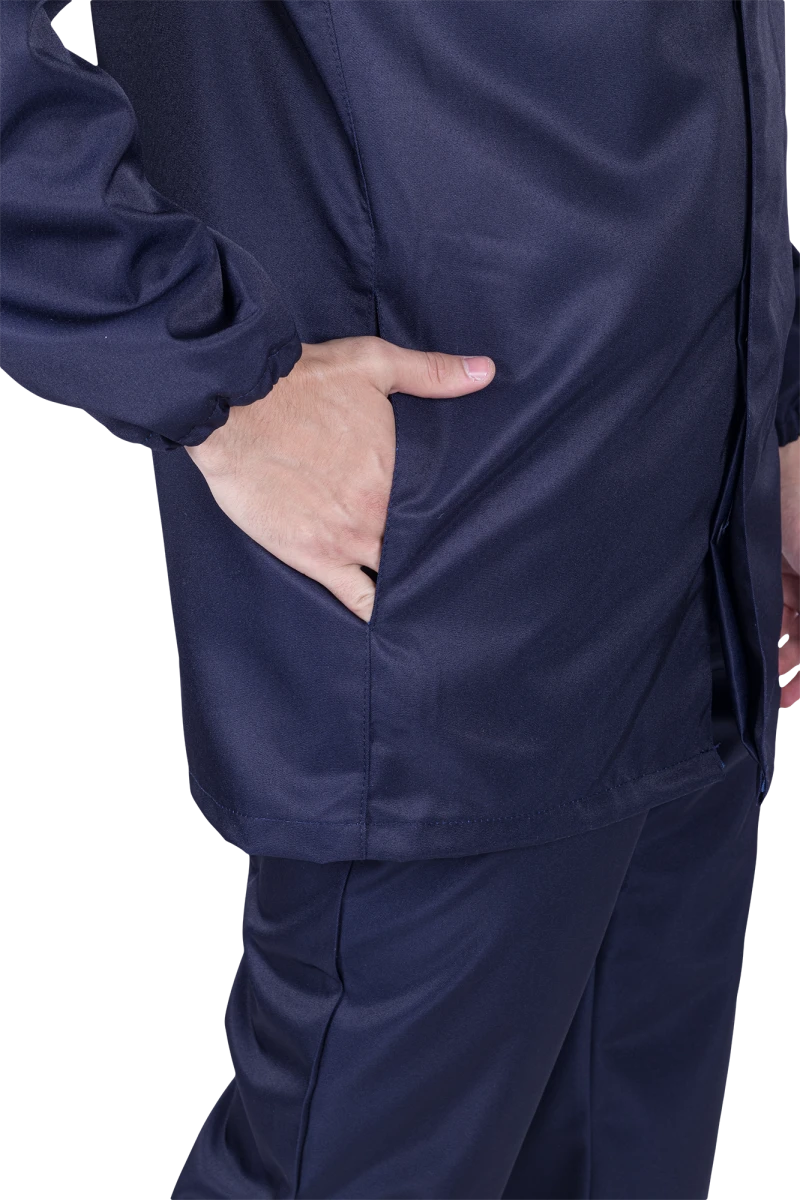 Костюм мужской от растворов кислот и щелочей, механических воздействий, (куртка, брюки), темно-синий