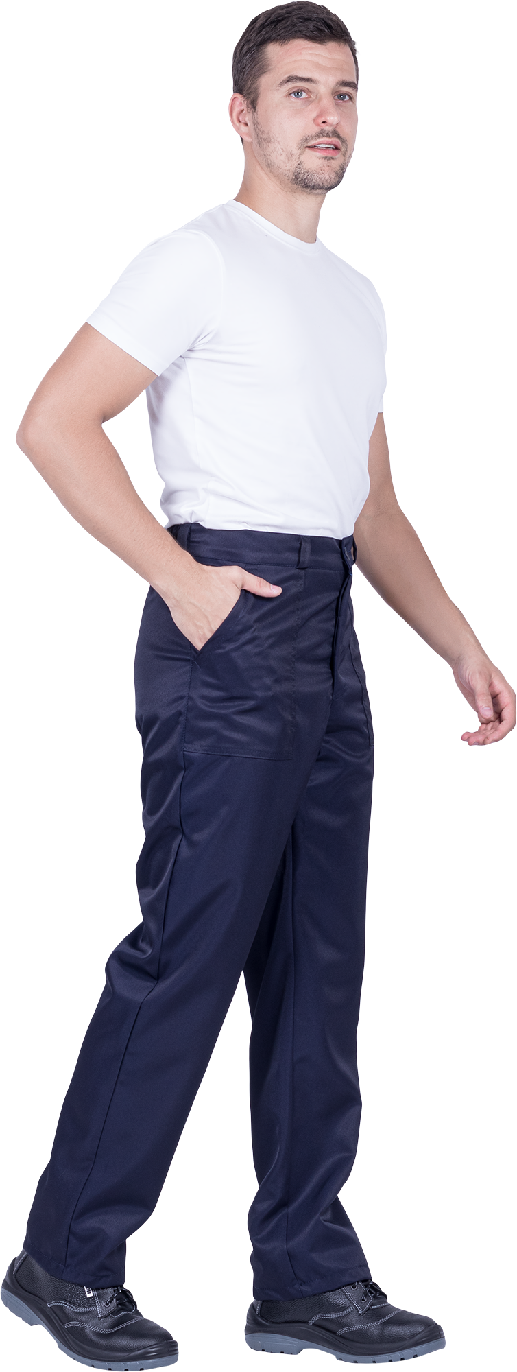 Костюм мужской от растворов кислот и щелочей, механических воздействий, (куртка, брюки), темно-синий