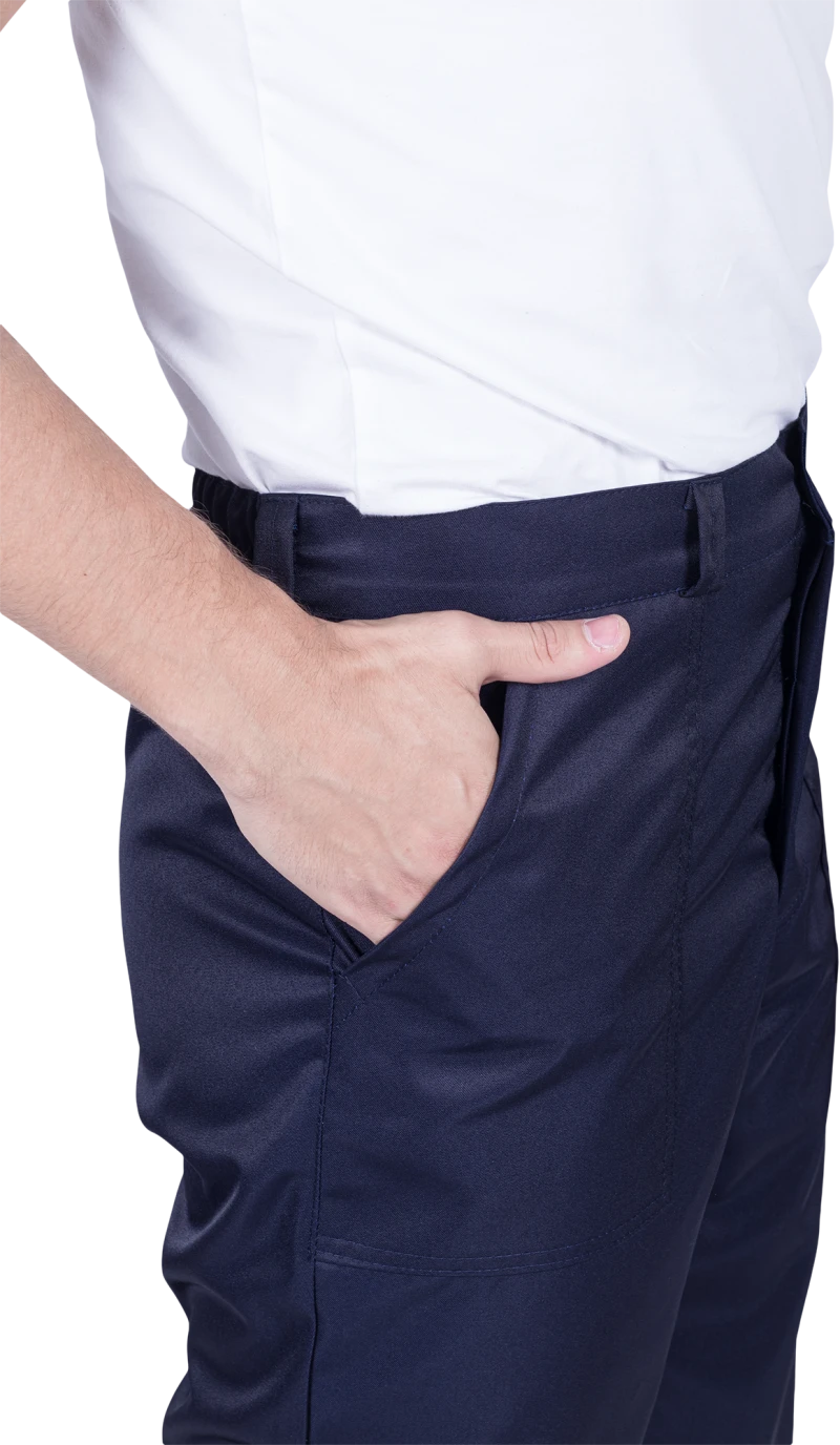 Костюм мужской от растворов кислот и щелочей, механических воздействий, (куртка, брюки), темно-синий