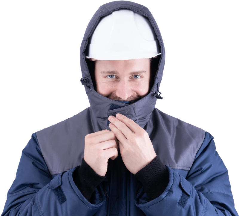 Куртка ШАТЛ зимняя, т/синий-серый Кур 902