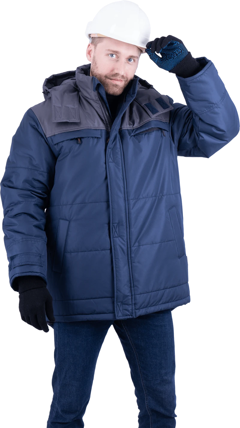 Куртка ШАТЛ зимняя, т/синий-серый Кур 902