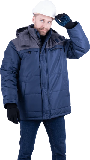 Куртка ШАТЛ зимняя, т/синий-серый Кур 902