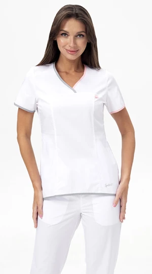 Блуза РАДУГА, белая Блу 009