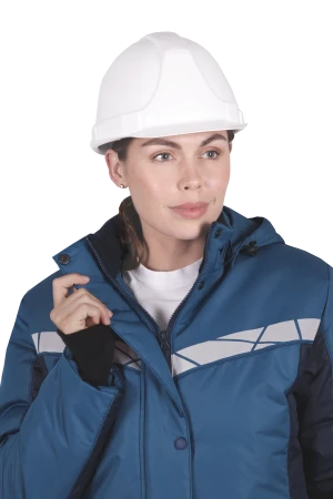 Куртка ВИРАЖ НЕО зимняя, морская волна-т/синяя, женская Кур 226