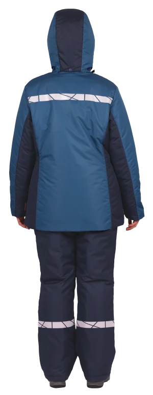 Куртка ВИРАЖ НЕО зимняя, морская волна-т/синяя, женская Кур 226