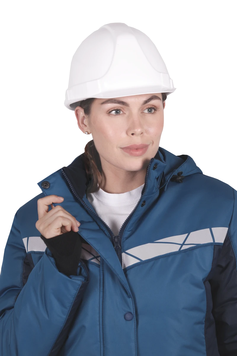 Куртка ВИРАЖ НЕО зимняя, морская волна-т/синяя, женская Кур 226