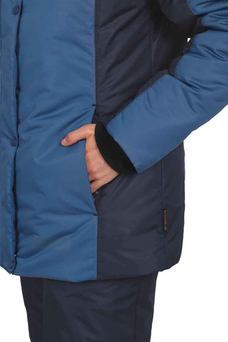 Куртка ВИРАЖ НЕО зимняя, морская волна-т/синяя, женская Кур 226