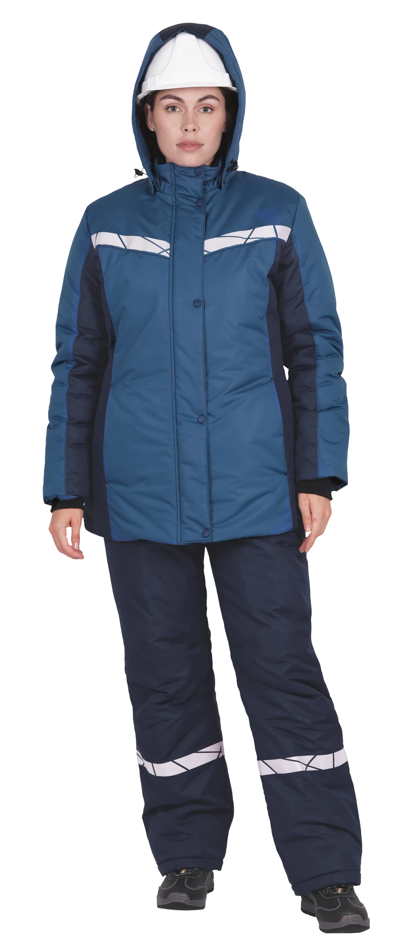 Куртка ВИРАЖ НЕО зимняя, морская волна-т/синяя, женская Кур 226