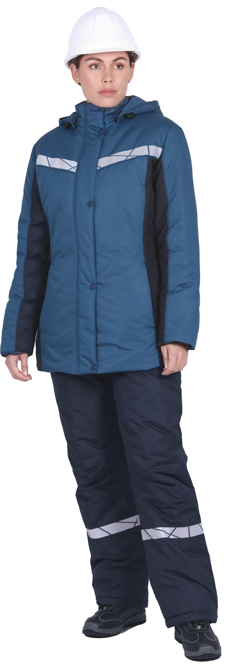 Куртка ВИРАЖ НЕО зимняя, морская волна-т/синяя, женская Кур 226