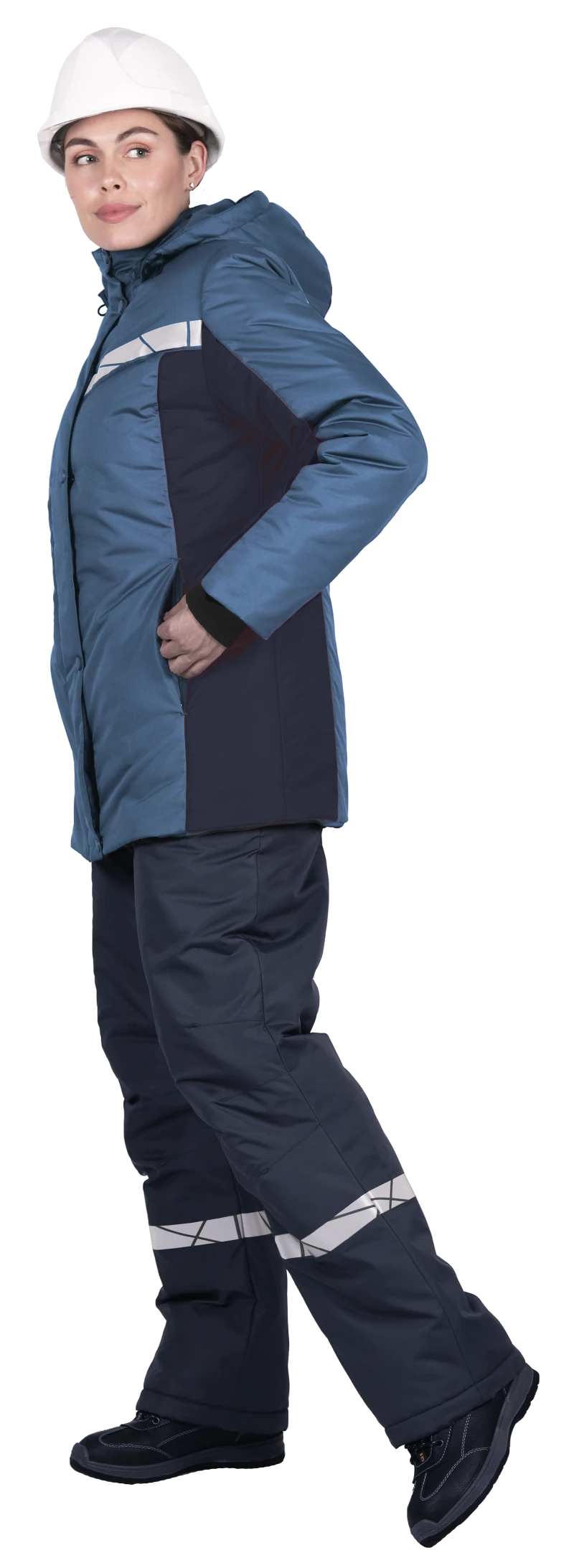 Куртка ВИРАЖ НЕО зимняя, морская волна-т/синяя, женская Кур 226