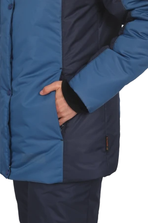 Куртка ВИРАЖ НЕО зимняя, морская волна-т/синяя, женская Кур 226