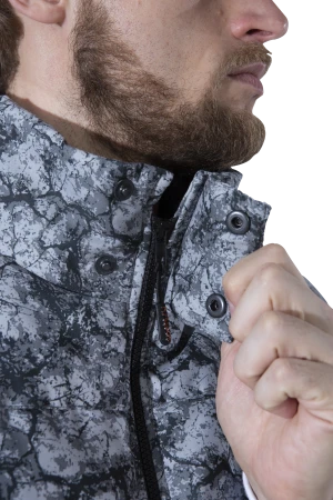 Жилет мужской  САТУРН утеплённый, цвет серый (абстракция) Жил 411