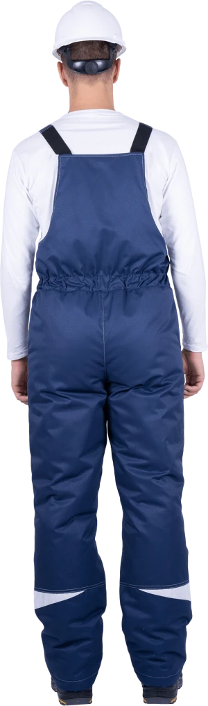 Костюм мужской КМ-10 ЛЮКС от пониженных температур воздуха и ветра, механических воздействий и ОПЗ (куртка, полукомбинезон), синий/василек Кос 211