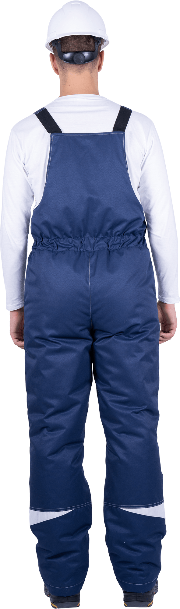 Костюм мужской КМ-10 ЛЮКС от пониженных температур воздуха и ветра, механических воздействий и ОПЗ (куртка, полукомбинезон), синий/василек Кос 211