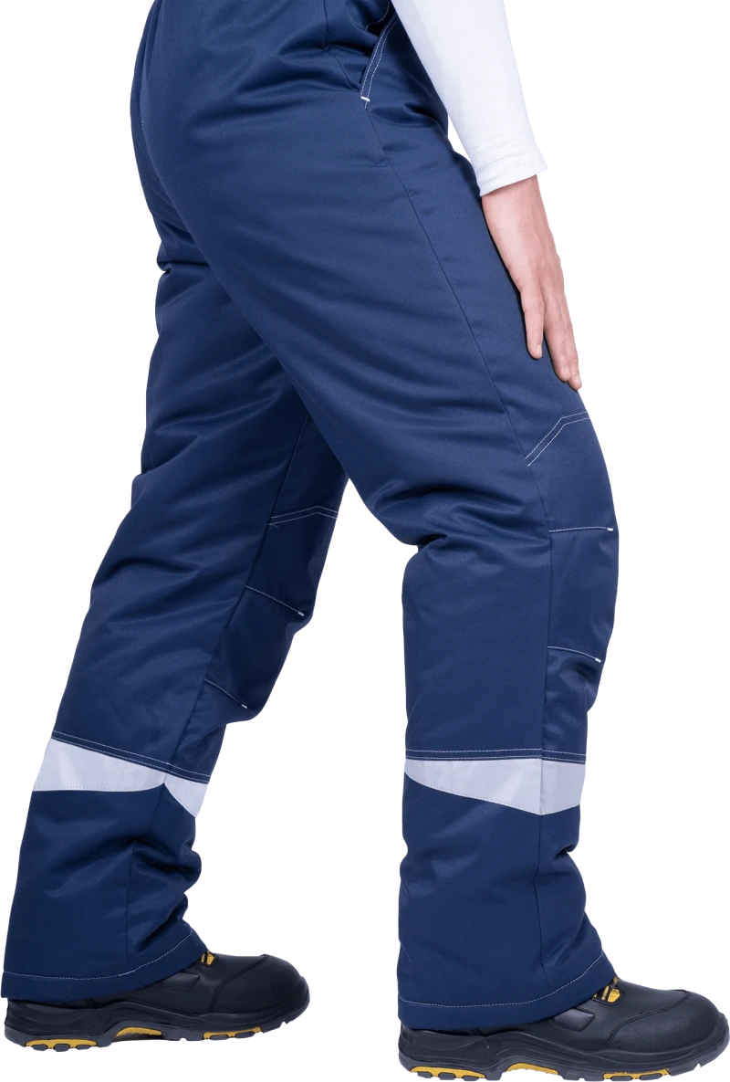 Костюм мужской КМ-10 ЛЮКС от пониженных температур воздуха и ветра, механических воздействий и ОПЗ (куртка, полукомбинезон), синий/василек Кос 211