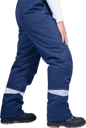 Костюм мужской КМ-10 ЛЮКС от пониженных температур воздуха и ветра, механических воздействий и ОПЗ (куртка, полукомбинезон), синий/василек Кос 211