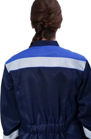 Костюм МАСТЕР ЛЮКС летний, т/синий-василек, женский (Куртка+брюки) Кос 794