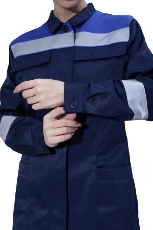 Костюм МАСТЕР ЛЮКС летний, т/синий-василек, женский (Куртка+брюки) Кос 794