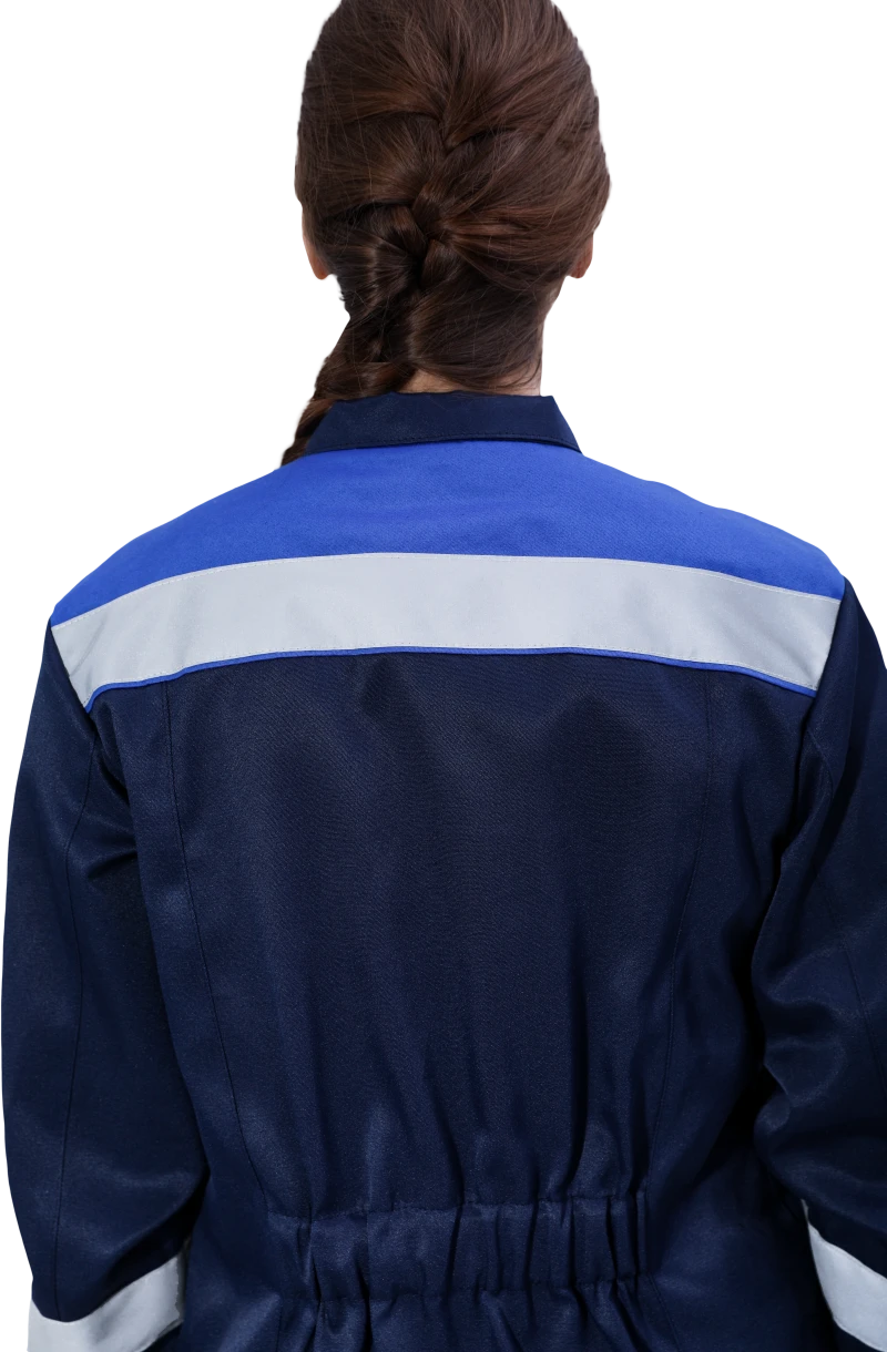 Костюм МАСТЕР ЛЮКС летний, т/синий-василек, женский (Куртка+брюки) Кос 794