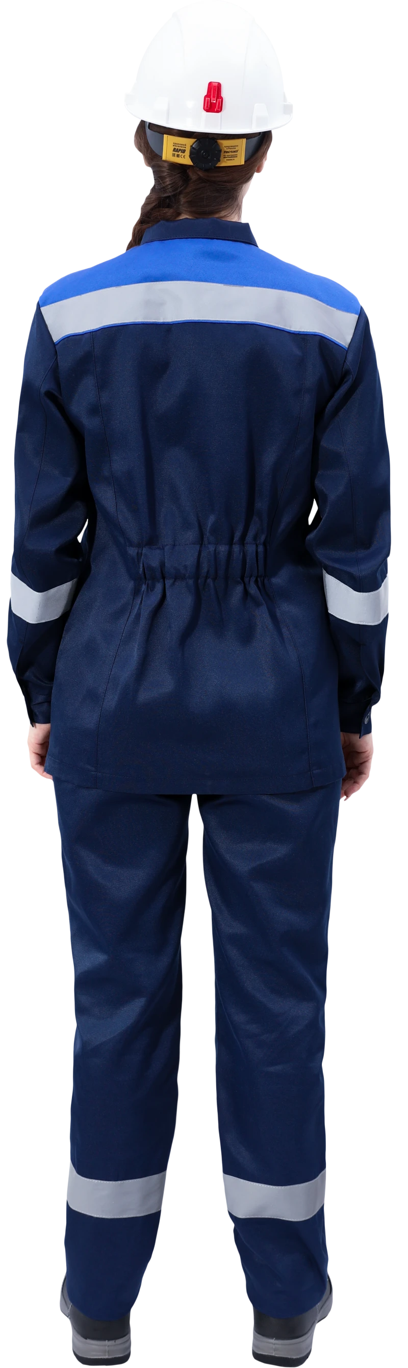 Костюм МАСТЕР ЛЮКС летний, т/синий-василек, женский (Куртка+брюки) Кос 794