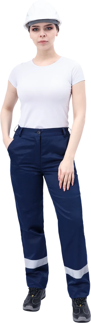 Костюм МАСТЕР ЛЮКС летний, т/синий-василек, женский (Куртка+брюки) Кос 794