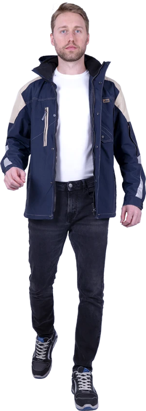 Куртка-штормовка РЕСПЕКТ, синий-бежевый Кур 907