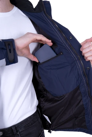 Куртка-штормовка РЕСПЕКТ, синий-бежевый Кур 907