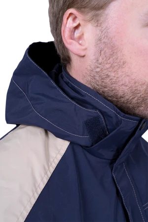 Куртка-штормовка РЕСПЕКТ, синий-бежевый Кур 907