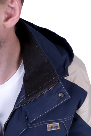 Куртка-штормовка РЕСПЕКТ, синий-бежевый Кур 907