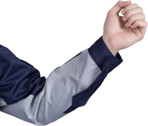 Костюм мужской ТЕХНИК от механических воздействий и ОПЗ (куртка, полукомбинезон), темно-синий/серый Кос 573