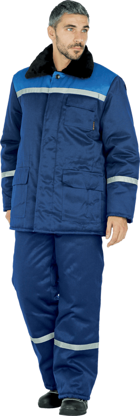 Куртка мужская утеплённая, цвет темно-синий/василёк Кур 311