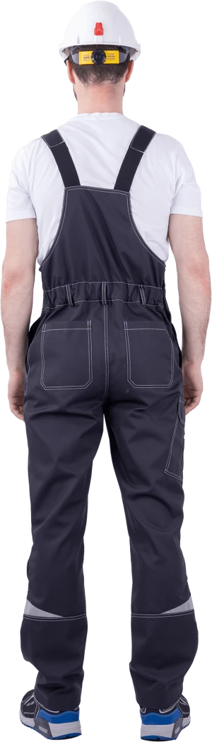 Полукомбинезон мужской ТУРБО SAFETY от механических воздействий и ОПЗ, темно-серый/чёрный Ком 669