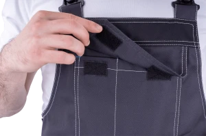 Полукомбинезон мужской ТУРБО SAFETY от механических воздействий и ОПЗ, темно-серый/чёрный Ком 669