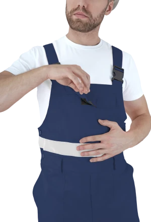 Костюм мужской БРАЙТ сигнальный, от механических воздействий и ОПЗ (куртка, полукомбинезон), флуоресцентный желтый/синий Кос 773