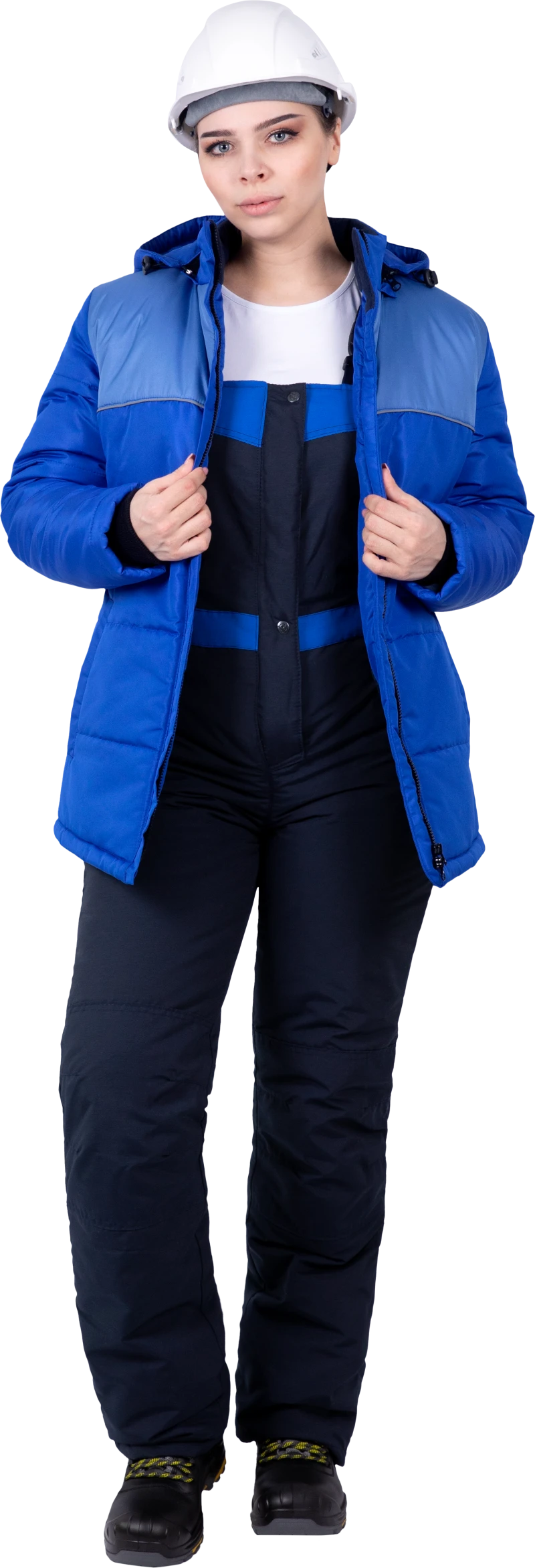 Куртка ЗИМУШКА НЕО зимняя, василёк, женская