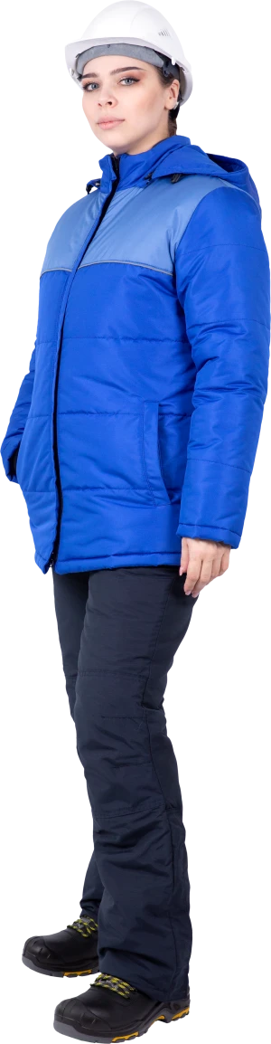 Куртка ЗИМУШКА НЕО зимняя, василёк, женская
